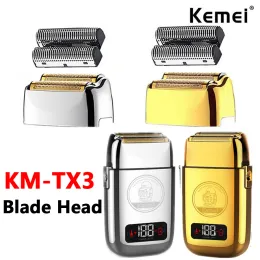 Shavers Kemei Professionelle Ersatzfolie und Cutterblätter für Kemei TX3 Shaver Original Electric Shavers Blades geeignet