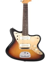 최고 1959 Jazzmaster Journeyman 페이드 3 톤 햇살 일렉트릭 기타 와이드 롤러 픽업 알더 바디 앰버 스위치 캡 vinta4960476