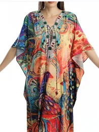 SunForyou Abiti di kaftan per donne che faceva costume da bagno costume da bagno 2024 tunica di veste per la spiaggia per la spiaggia caftans bikini copri