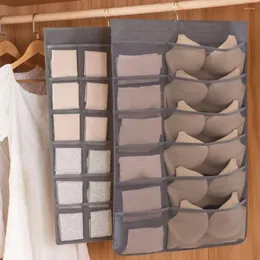 Bolsas de armazenamento 1 PCS Organizador de armário pendurado sem tecido não tecido Grey 30 lingerie lingerie quarto de lingerie