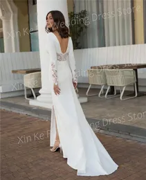 WYFDMNN Brautkleid Meerjungfrau Stil - Satin Mit Spitze Elfenbein