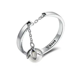 여성 039S Cupronickel Solid S925 Silver Ring Dangel Fresh Water Pearl 조정 가능한 16355599608167