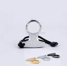 Flower Single Finger Knuckle Duster Alloy Survival Keychain EDC Självförsvarsverktyg Buckle 3Colors Brass Knuckles Dusters Break Wind3306064