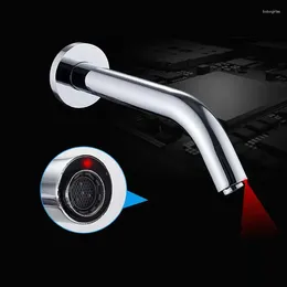 Bathroom Sink Faucets Black/Chrome Wall Mouunt Smart Sensor Basin Faucet Automatic Induction Control 18CM/21CM/24CM