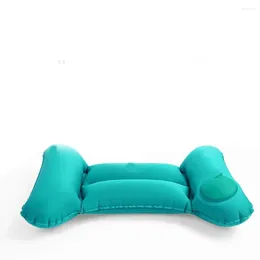 Pillow Small And Compact Inflatable Press To Inflate Portable Lumbar Comfortable Fabric Light Travel