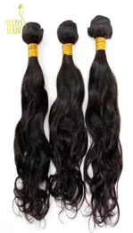 Extensões de cabelos virgens da onda de água da Mongólia 3 PCs lote não processado Virgin Mongolian Wave Natural Remy Humano Human Weaves Bundle9590250