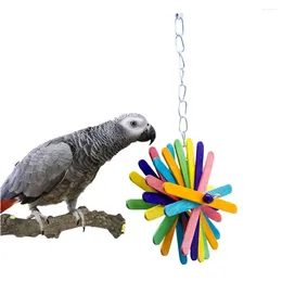 Andere Vogelversorgungen Haustier Papagei Hängende Spielzeug Schwungkette Käfig Stand Shotes kauen Spielzeugdekoration Anhänger Ornament Accessoires für Lovebirds