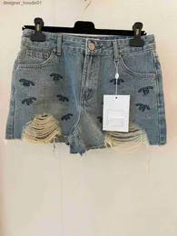 Shorts femininos 2024 Novo com jeans de cintura alta Taille Haute Mulheres Fe Jean Femme de Alta Qualidade Moda Jeans C240413