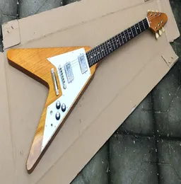 Custom Electric Guitar FlyingV whitemahogany body humber pickups wax potted7587392