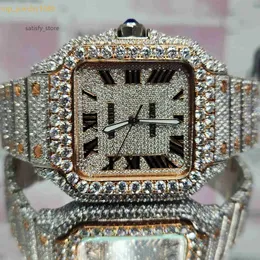 커스텀 패스 테스트 VVS Moissanite Unisex Hip Hop Full Iced Out Diamond Watch