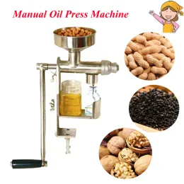 Pressers Manual Oil Extractor Machine Oil Press Machine Solros Oljefrön Jordnöt Nötter Oil Extrahering Machine Flaxseed Expeller