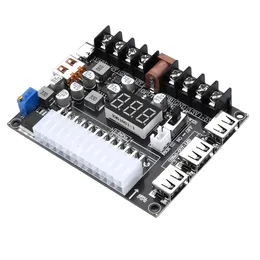 DIYMORE 20/24 PINS ATX strömförsörjningskort och akrylfodral Modul Adapter Strömanslutning Support 3.3V 5V 12V