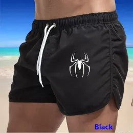 Shorts para homens Menor de verão Men's Padrão de calcinha impressa shorts Sexy Swim Turnks Men Swimsuit Bahon Waist Baia respirável Desgaste da praia