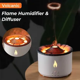 Luftbefeuchter vulkano Flamme Aroma Diffusor Luftbefeuchteröle kühle Quallen -Luftbefeuchter Geruch für Heimduft Nebel Feuer Diffusor