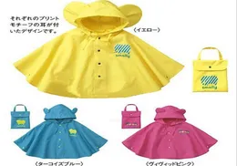 Style completamente nuovo Smally Children Raincoat con orecchie grandi giallodrose rosso e blu Raincoat1254288