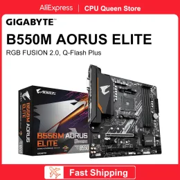 マザーボードギガバイトNEW B550M AORUS ELITEマザーボードAMD Ryzen B550 Socket AM4 DDR4 128GB PCIE 4.0 M.2 SATA III B550ゲームプラカメイ