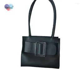 Worki wieczorowe Nuez Brand Bag Women Square Button Dekoracja klapa jedno ramię oryginalna skóra skórzana krowi elegancki styl w 2024 roku lato