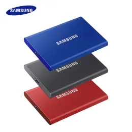 Приводы Samsung T7 Portable внешний SSD 1 ТБ 2TB Сплошное состояние приводит 500 интерфейс интерфейс Typec USB 3.2 Gen 2, совместимый с ноутбуком.