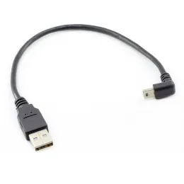 미니 미니 USB 데이터 케이블 팔꿈치 90도 직각 팔꿈치 T- 포트 데이터 케이블 미니 5 핀 와이어 구리 구리