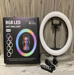 13 인치 RGB LED 셀카 링 라이트 Phone Mount 8inch 10 인치 10 인치 RGB 링 램프 USB Ringlight for YouTube Tiktok 비디오 Pography ST6485979