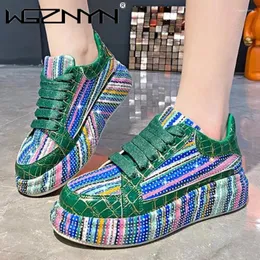 Casual Shoes Top Quality Autumn Women's Shoe Full Diamond Platform Sneakers Brand Designer Women Sports Shine Skateboard