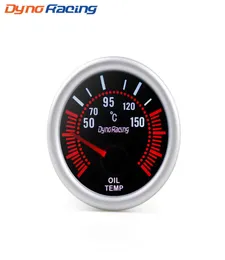 Dynoracing 2039039 52mm Universal Smoke Lens Digital Oil Temp Temperature Gauge 50150C 12V LED Oil temp sensor Car gauge2390999