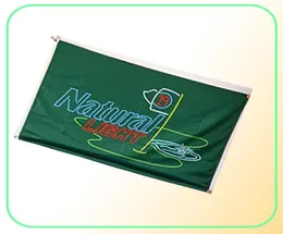 Naturdays Natural Light Banner Flag Green 3x5ft Printing Polyester Club Team Sport inomhus med 2 mässing GROMMETS1760039