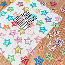 2024 10/12pcsCute Colorful Star Waterdrop Shape Hair Clips For Girls Children Lovely Hair Decorate Hairpins Kids Hair Accessories for star