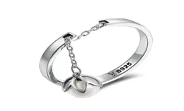 Donne039S Cupronickel Solid S925 ANELLO SILVER DANGEL Acqua dolce Pearl Regolable16355594148159