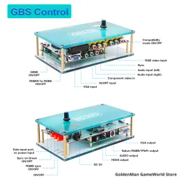 Tillbehör GBSC Vido Converter GBS Control RGBS SCART YPBPR -komponent VGA -signal till VGA HDMI UpScalers för Retro Game Console