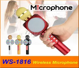 WS1816 РАНДЕРНЫЙ КТВ БЕЛЕЙСКИЙ МИРОФОН БЛУЕТУРЫ HIFI HIFI KTV с динамиком MIC Руночный ручной динамик портативный игрок караоке 9293620