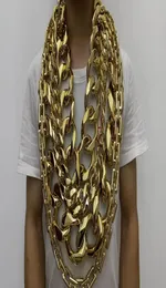 Catene collana acrilica hip hop voluminosa spessa grande catena in oro stile goth uomo donna regali di gioielli di halloween accessori in plastica rock8294008