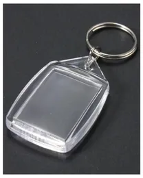 50 Pcs Clear Acrylic Plastic Blank Keyrings Insert Passport Po Keychain Keyfobs Keychian Key Chain Ring8681141