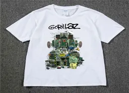 Gorillaz T 셔츠 영국 록 밴드 고릴라즈 Tshirt 힙합 대체 랩 음악 티 셔츠 새 앨범 Tshirt 순수한면 7076725