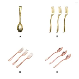 Geschirrsets 24Pack/Los Leichtes und tragbares Gabeln Spoons Geschenkidee elegantes Erscheinungsbild Dauerhafte Küchengeschirr Silber