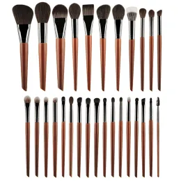 キットMyDestiny Makeup Brush/28オリジナルWoodハンドルシリーズ、選択された天然動物髪の合成ブラシ、初心者メイクアップツールコスメット