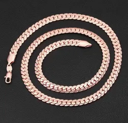 6 mm1832 Zoll Luxus Herren Frauen Schmuck 18 kgp Roségold Kettenkette für Männer Frauen Ketten Halsketten Accessoires Hip HO1043728
