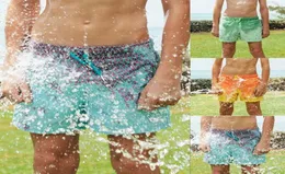 Crianças de verão Swimming short temperaturas sensíveis a colorchanging calça de praia Sworngs shorts de cor da cor da roupa de banho F4685763