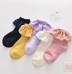 Baby Kids Cotton Socks 2021 Spring New Girls Lace Falbala Short Socks Children Sticked Ankler Princess Socks A59805611241