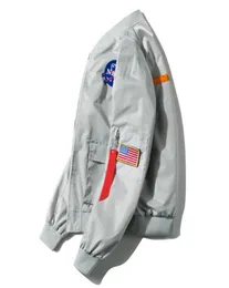 AutumnSpring New Men039s Bomber Jacket NASA Style Pilots Jackets Casual Male Hip Hop Slim Fit Pilot High Quality Coat Man Clot49518452469