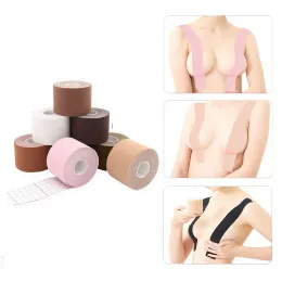 Sicherheit 5 Rollen 5 cm * 5m Boob Tape Bras Frauen Brust Lift Elastizität Verband Selfadhäsive Kinesiologie Band Sportaufnahme für Brustwarze