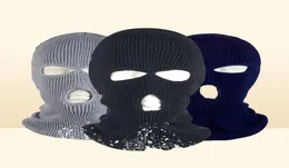 Radsportkappen Masken Dome Kameras Outdoor -Balaclavas Vollgesichtsbedeckung Maske warme Maske Herbst Räuber Kühle Strick Männer Kopfhals Cycling 6004839