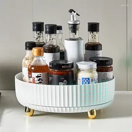 Kitchen Storage For Wide Turntable Bin Spice Degree Seasoning Cabinet Rotating Organizer Pantry Non-slip Base 360