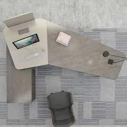 Presidente di Office Desk personalizzato Presidente Tavolo da capo alla moda e mobili sedia Set completo di librerie Minimalista Moderna