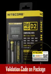 100 Oryginał Nitecore D2 Smart Charger Universal Akurydarka ładowarka LCD dla 26650 18650 18350 16340 14500 10440 ETC4718899