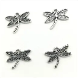 100pcs Lot Dragonfly Alloy Charms Pendants Retro Jewelry Making DIY Keychain Ancient Silver Pendant For Bracelet Earrings 14x18m5517766