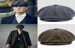 القبعات الرجال عتيقة Visgraat Gatsby Tweed Peaky Brinders Newspaper Sman Lent Plate Baret76848009749205