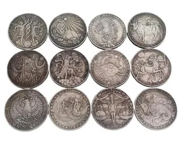 Doze constelações zodíacas colecionáveis moedas originais prejuíza de coin cenário presente 7676456