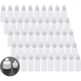 Garrafas de armazenamento 50pcs Olhos de mamadeira de plástico 5-30ml Squeezable LDPE com tampa à prova de criança