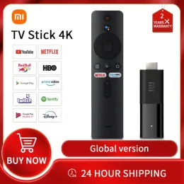 박스 글로벌 버전 Xiaomi MI TV 스틱 안드로이드 TV 11.0 HDR 4K/1080p 1/2GB RAM 8GB ROM 휴대용 미니 TV 동기 Wi -Fi Google Assistant